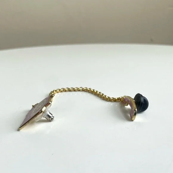 Pink and Gold Old Fashion Telephone Pin - Picture 4 of 7